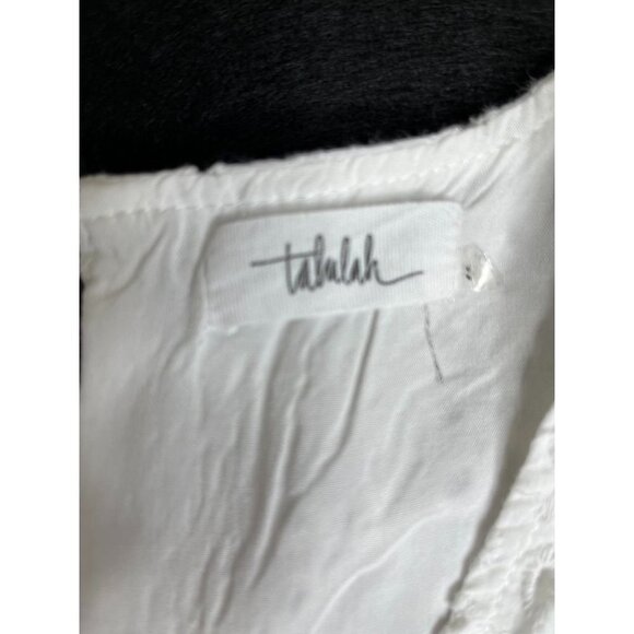 Talulah Eyelet Babydoll Dress White I've Got A Secret  Size S Built in Romper - Picture 8 of 10